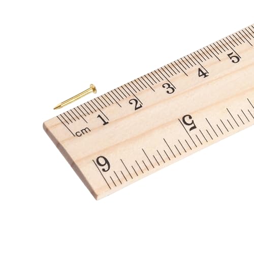 uxcell Clavos Pequeños de Latón 1.2mm x 12mm (DxL) para Accesorios de Cajas de Madera DIY 200 piezas miniatura 4