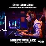 CORSAIR HS80 RGB WIRELESS Multiplatform Gaming Headset - Dolby Atmos - Lightweight Comfort Design - Broadcast Quality Microphone - iCUE Compatible - PC, Mac, PS5, PS4 - Black - Image 3