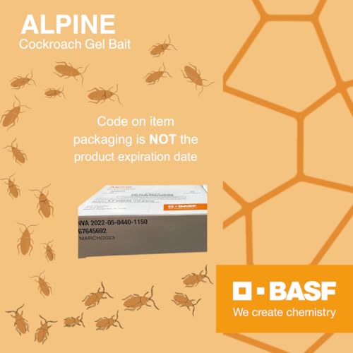 BASF Alpine Rotation 1 Cockroach Gel Bait Roach Killer for Indoor or Outdoor Infestation Control, Syringe Applicator 30 gram, 4 Pack