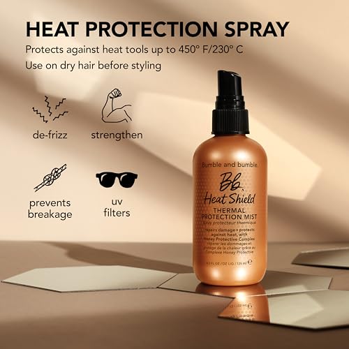 Bumble and bumble. Heat Shield Thermal Protection Hair Mist | Frizz Control, Damage Repair, Heat Protection Spray, Color Safe | Curly, Wavy, Straight, Mini Travel Size, 2 Fl Oz