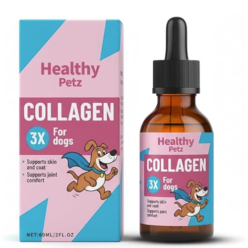 ZOVOST Healthy Petz Premium Liquid Collagen Drops for Dogs Gut Health & Vitality Supplement Advanced Joint Support 2 Fl OZ