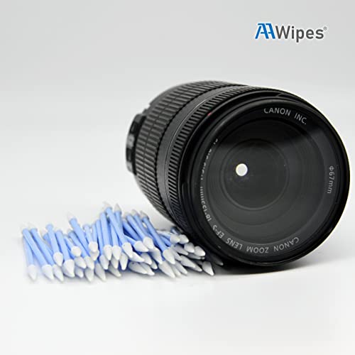 Aawipes Double-Tipped Cleaning Swabs 2.9" [New] (100Pcs Blue 3.2 Mm Head, 73 Mm Length), Foam Cleaning Swabs With Spiral Shape For Tiny Tight Space Of Pcb Board, Printer, Inkjet, Etc (D7230C) #TOP3