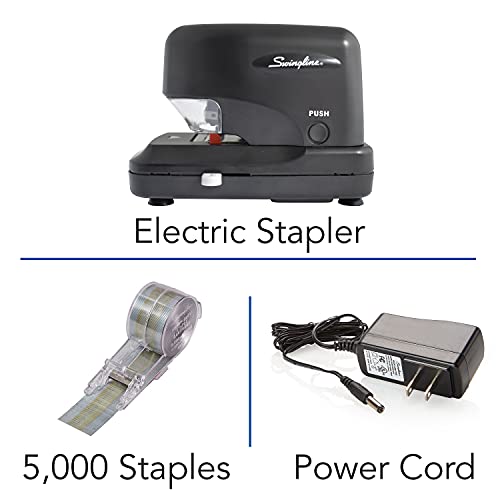 Swingline Cartridge Electric Stapler, 30 Sheet Capacity, Jam Free, includes 5000 Staple Cartridge, Black (69008)