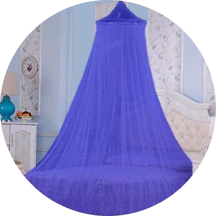 Round Polyester Net Machhardani | 30 GSM Net Material | Suitable for Double and Queen Size Bed 6.5x6.5 ft. / 7.5x7.5 ft. (Royal Blue)-image-48