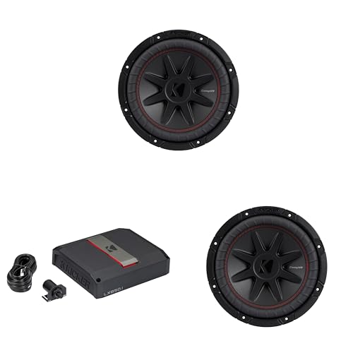 Kicker 10 Inch CVR Woofer Includes (2) 52CVR104 Package with 51LX8501 Amplifier