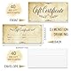 40 Sets Geschenkgutschein Für Unternehmen Leere Geschenkkarten Zertifikate Umschlägen 17 x 8.5cm Vintage Blattkarten Gutscheine Den Urlaub Geburtstag Restaurant Spa Schönheit Make Up Friseursalon