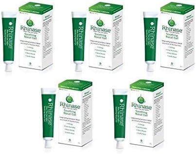 Saline Nasal Gel (5 Pack) with 2 Wetting Agents and 2 Salts Allergy Relief Moisturizer - No Steroids no Aloe no Scent…