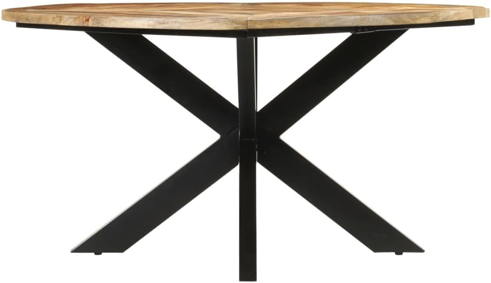 vidaXL Dining Table Natural Wood Solid Mango Wood Large