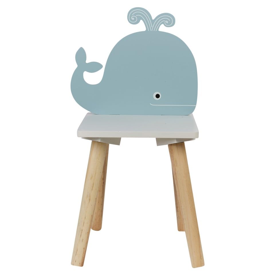 URBNLIVING Children’s Wooden Chair, Animal Character Design, Small Stool and Kids Work Seat, Easy to Assemble – Wipe Clean – Ideal for Toddlers, Nursery, Bedroom, or Playroom, Set of 1