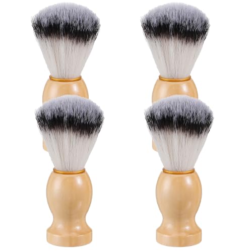 Brochas para crema de afeitar Lurrose con cerdas de nailon para un afeitado clasico y suave