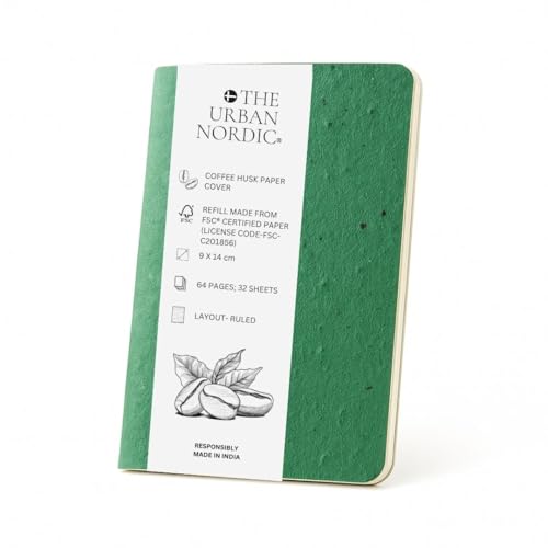 Image of 10 Pack- Coffee Husk A6 Small Notebook Diary Pocket Sized Set I 640 Lined Papers I Bulk Journal Book for Office School College