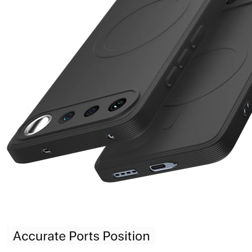Image of Pikkme Back Cover for Realme 16 5G Soft Matte Silicone Mag-Safe Design (Mag-Safe Not Support) Camera Protection | Slim Fit Bumper Cover (Black)