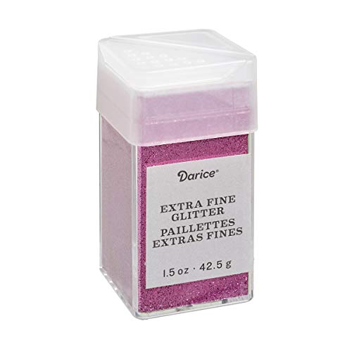 Raspberry Extra Fine Glitter 1.5 Ounces Canister w/Pour or Shake Lid