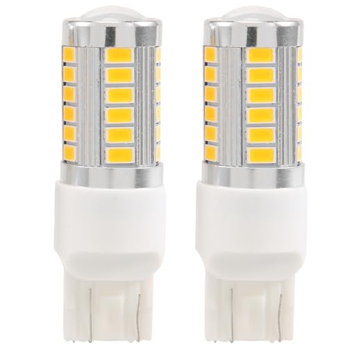 Image of Willoghsa 7443, T20 Led Bulbs Amber Yellow 900 Lumens Super Bright Turn Signals Light Brake Stop Parking Light Back Up Reverse Light Tail Light Bulb (Pack Of 2)