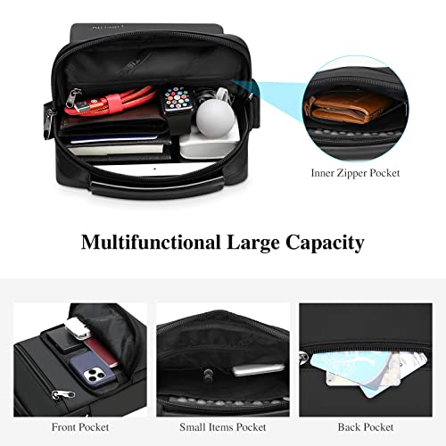 Baigio Men's Messenger Bag Shoulder Bags Crossbody Travel Bag Casual Sling Pack Man Purse Handbag For Work Business #TOP4