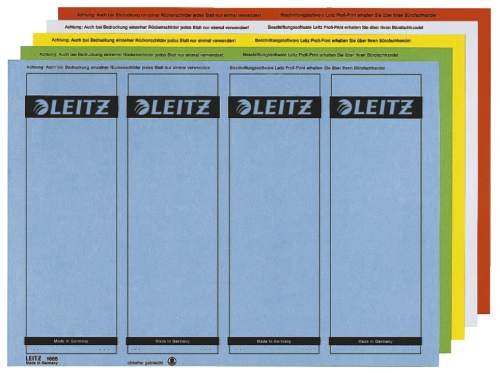 Leitz 1685-00-85 Rückenschilder Papierrückenschilder kurz VE400, Breit für Leitz 1080, 1070, 1072, 1073, 1190, 1194, grau