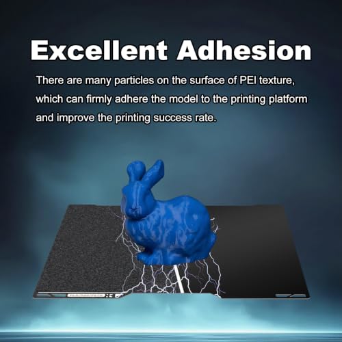 Image of 355x346mm Build Plate Double Sided Sheet Textured PEI + Smooth PEI Flexible Removable Spring Steel Heated Printing Bed Platform for Bambu Lab H2D /H2S Laser 3D Printer