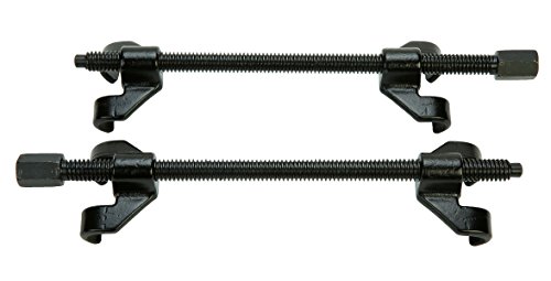 FreeTec 2-TLG Profi Federspanner Montagespanner Satz Tuning Tieferlegung Spanner Feders Set 4 Krallen Spannweite bis 380mm für Tieferlegungs Federn Fahrwerk