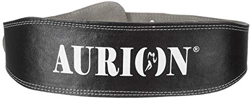 Image of Aurion premium Super Comfort and Durable Weight Lifting Belt (Large, Black, Pack of 1) & AURION Durable Premium Weight Lifting Training Wrist Braces - 1 Pair (Black x Orange, 19 inch)