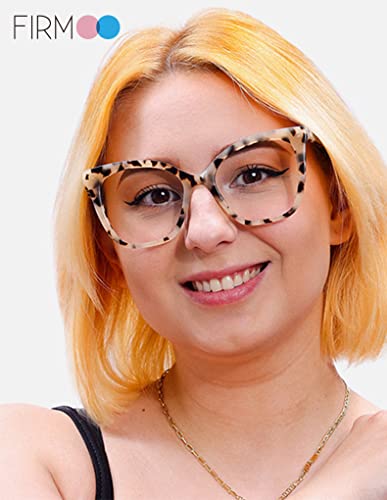 Image of Firmoo 2023 Cat Eye Blue Light Blocking Reading Glasses 3.0, Readers Anti Glare Bluelight Blocker Computer Eyeglasses New Pattern (Shirley20209)