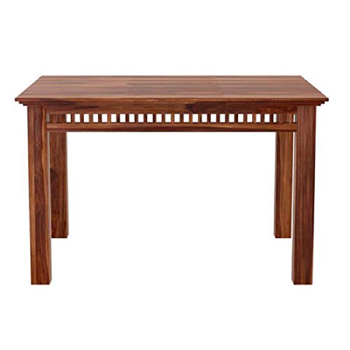 Image of Sheesham Wood 4 Seater Dining Table Set with Chair | Dining Table Set | Wooden 4 Seater Dining Table | with 2 Chairs 1 Bench | Dining Room Furniture Set | Maple Finish