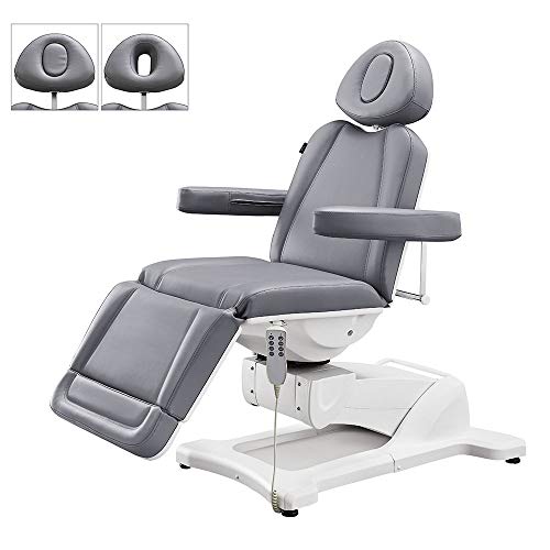 Beauty Full Electrical 4 Motor Podiatry Chair Facial Massage Dental Aesthetic Reclining Chair All Purpose Bed - Pavo -Grey #TOP1