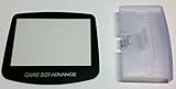 Game boy Advance Glacier Clear Ice Blue Battery Cover lid + Replacement Screen Lens