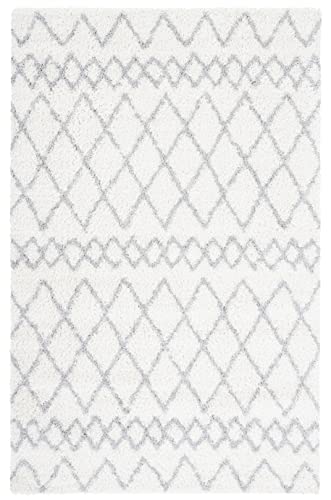 Tapete decorativo estilo boho 6' x 9' Ivory y gris claro miniatura 3