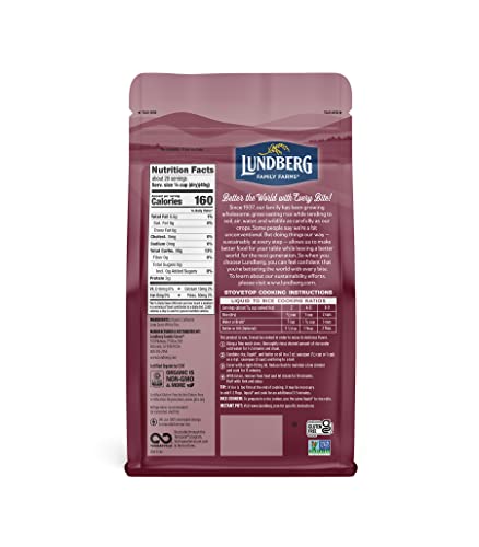 Lundberg Family Farms - Organic California White Basmati Rice, Pleasant Aroma, Fluffy Texture, Won't Clump When Cooked, Gluten-Free, Non-Gmo, Usda Certified Organic, Vegan, Kosher (32 Oz, 1-Pack) #TOP1