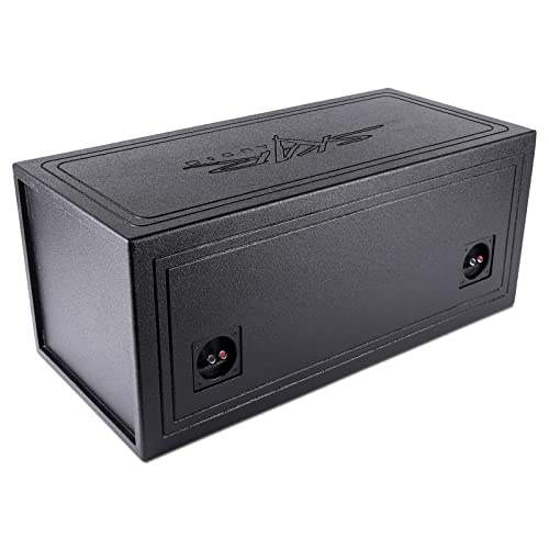 Image of Skar Audio AR2X10V Dual 10 inch Universal Fit Armor Coated Ported Subwoofer Box with Kerf Port
