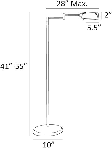 Miniatura 5 de Lite Source LÁMPARA DE Piso LED, Bronce Oscuro, Tipo LED SMD 10W LS-960LEDDBRZ