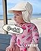 FURTALK Baby Sun Hat with Neck Flap UPF 50+ Adjustable Baby Boys Girls Summer Beach Hat for Traveling Swim Hat Beige