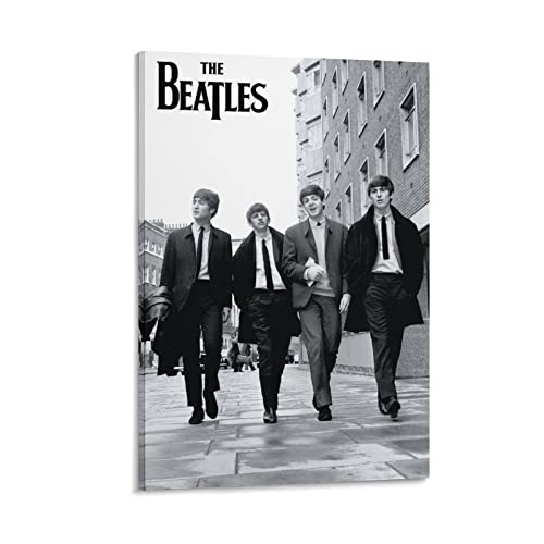 JMUNG Poster The Beatles – Peinture décorative sur toile – Poster mural moderne pour chambre à coucher – 60 x 90 cm - Les Beatles, Paul McCartney, John Lennon, RIngo Starr, George Harrison JMUNG Poster The Beatles - Peinture décorative sur toile - Poster mural moderne pour chambre à coucher - 60 x 90 cm