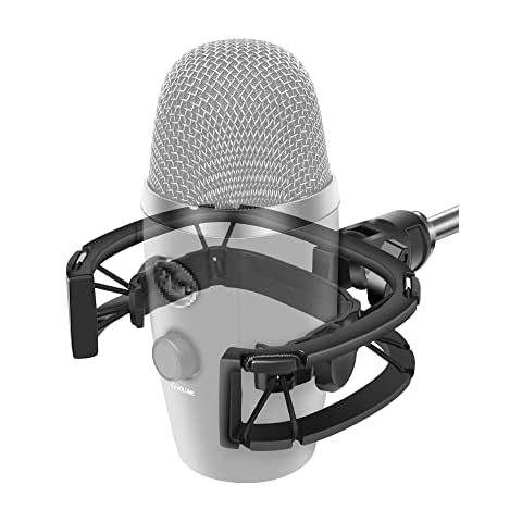 Borenbuir Yeti Nano Shock Mount with Pop Filter, [Custom Built for Yeti Nano Mic] Anti-Vibration Suspension Shock Mount Holder Clip Compatible with Blue Yeti Nano Microphones Cover
