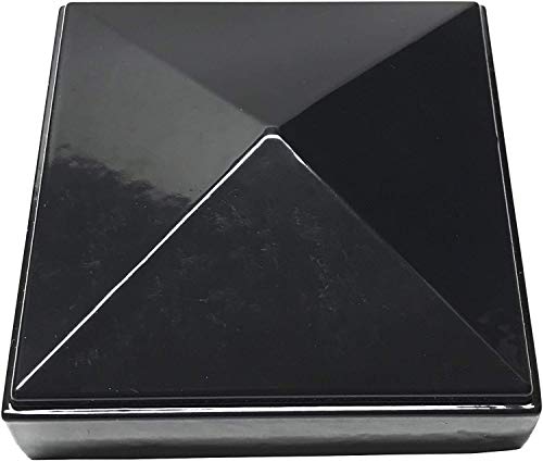 2.5" x 2.5" Aluminium Pyramid Post Cap for Metal Posts - Pressure Fit - Black (4 Pack) - Thumbnail 7