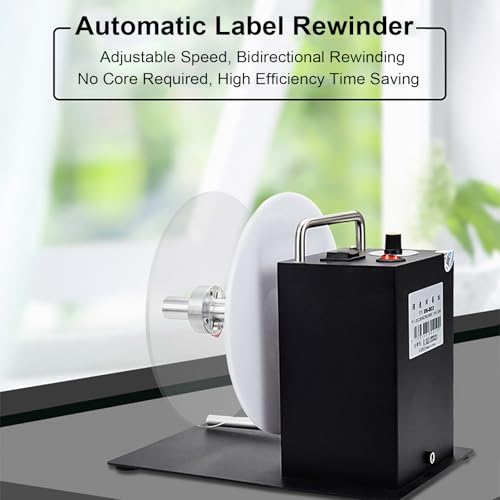 Máquina rebobinadora de etiquetas con deflector lateral y rollo de 196 mm de diámetro 2