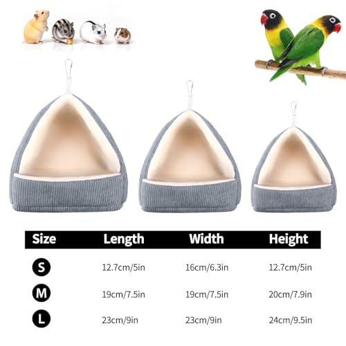 Image of Medium Winter Warm Bird House and Bird Bed for Cage