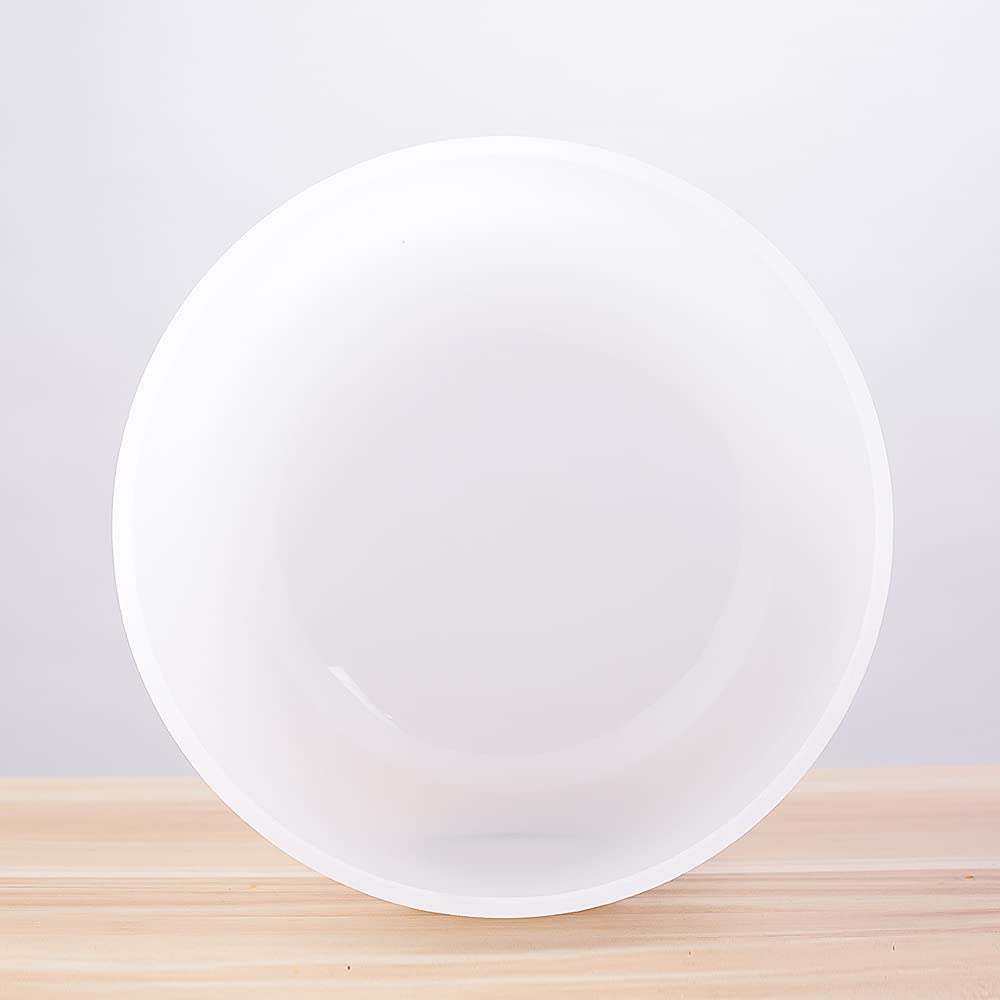 Campana tibetana in cristallo di quarzo smerigliato per chakra sacrale, 432 Hz, nota D, tono perfetto, 25,4 cm