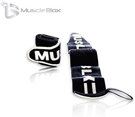 Muscle Blox Adjustable 17" Weight Lifting Training Wrist Wrap Support Braces Wraps Belt Protector for Weightlifting Powerlifting Bodybuilding - For Women and Men,set of 2