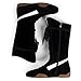 Womens Suede Lace Up Tall Boxing Boots - Retro Style Knee-High Streetwear Fashion Sneakers with Zipper, Non-Slip Sole