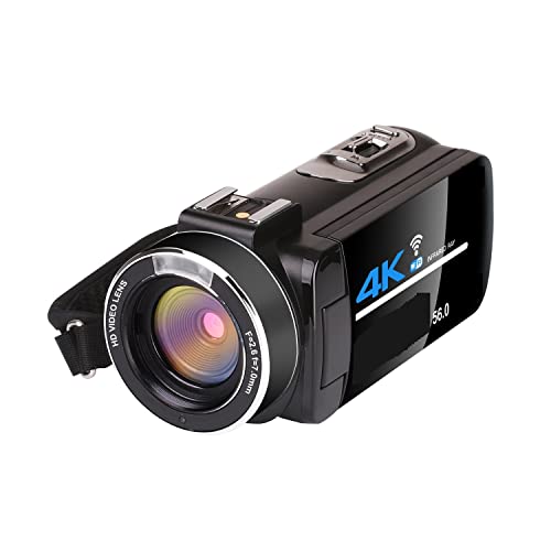 Caméra vidéo 4K pour vlog de voyage, grand angle et vision nocturne UHD
