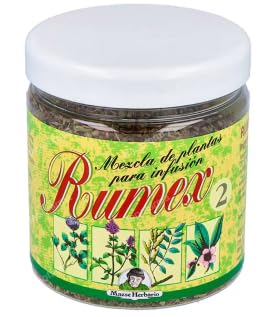 Rumex 2, Mezcla de Plantas para Infusión Digestiva, 80g. Pack de 2