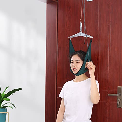 Image of Cervical Traction Belt Home Neck Stretching Fixation Belt Neck Hanging Adult Neck Cone Traction Head Cover Medical Neck Pain Relief Correction Decompressor Pillow Neck Disease Treatment Device