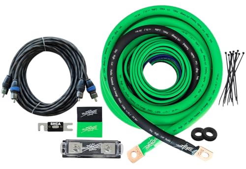 Sky High Car Audio 1/0 Gauge CCA Amp Wiring Kit
