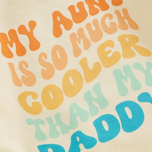 Eadrioss Infant Baby Boy Girl Fall Clothes My Aunt is So Cooler Than My Daddy Romper Sweatshirt Newborn Gift from Auntie 6