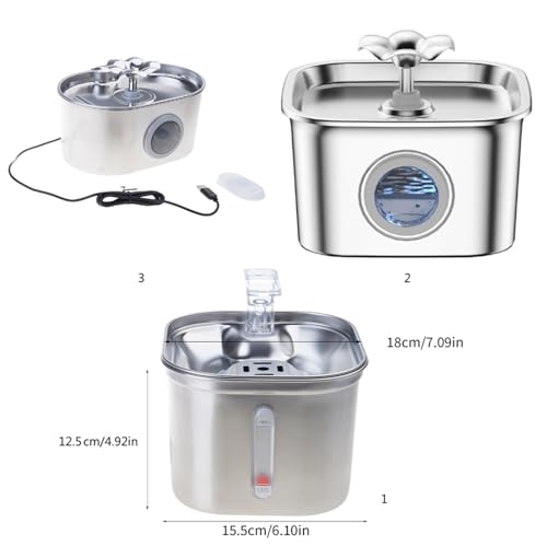 Fuente eléctrica automática para agua mascotas 6.35 L miniatura 3