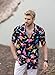 GADZILLE Mens Dinosaur Shirt Neon Dinosaur Birthday Shirt Funny Dino Button Down Hawaiian Shirt for Men Rainbow XL