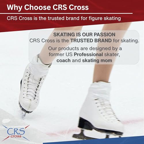 Image of CRS Cross Figure Skate Tape - Longer 65 Foot roll to Protect Leather Figure Skating Boots Without Polish and Keep Laces tightened. Skate Tape Figure Skates (1.5 inch)