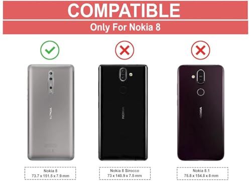 Image of Hybrid Carbon Fiber Back Case for Nokia 8 (Black)