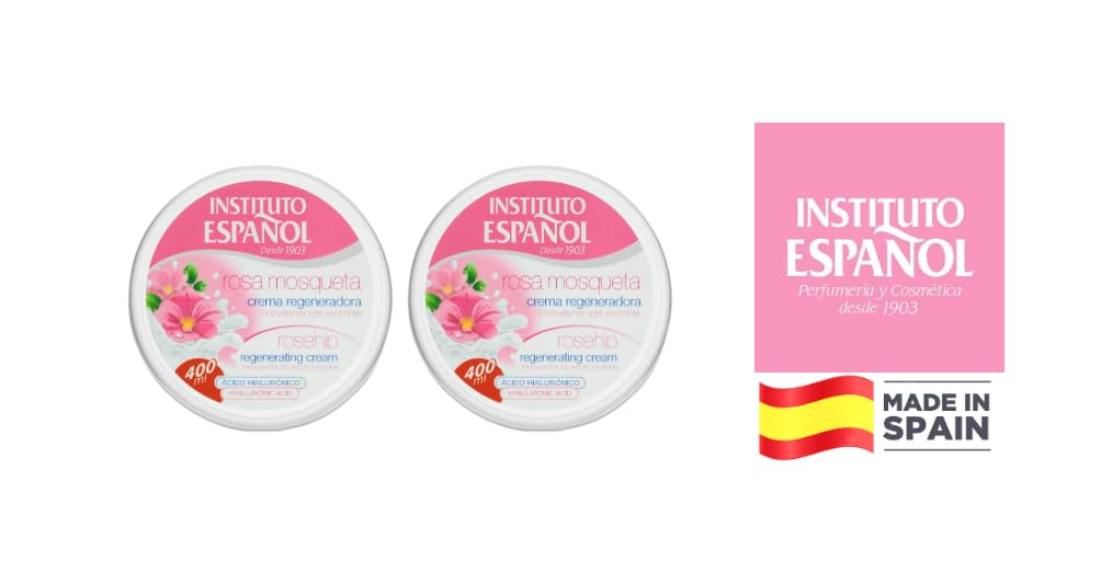 Spanish Instituto Rosehip Regenerating Face and Body Cream, 400 ml (Pack of 2), 400 ml (Pack of 1) - Image 2